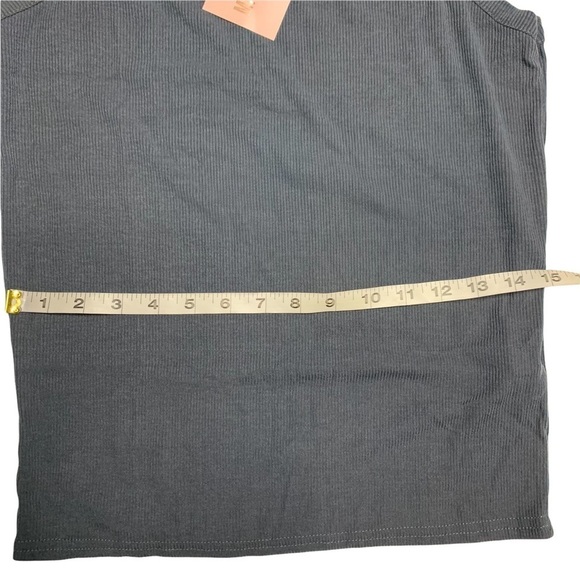 Missguided New With Tags fine rib racer vest in charcoal size 8 - Picture 10 of 16